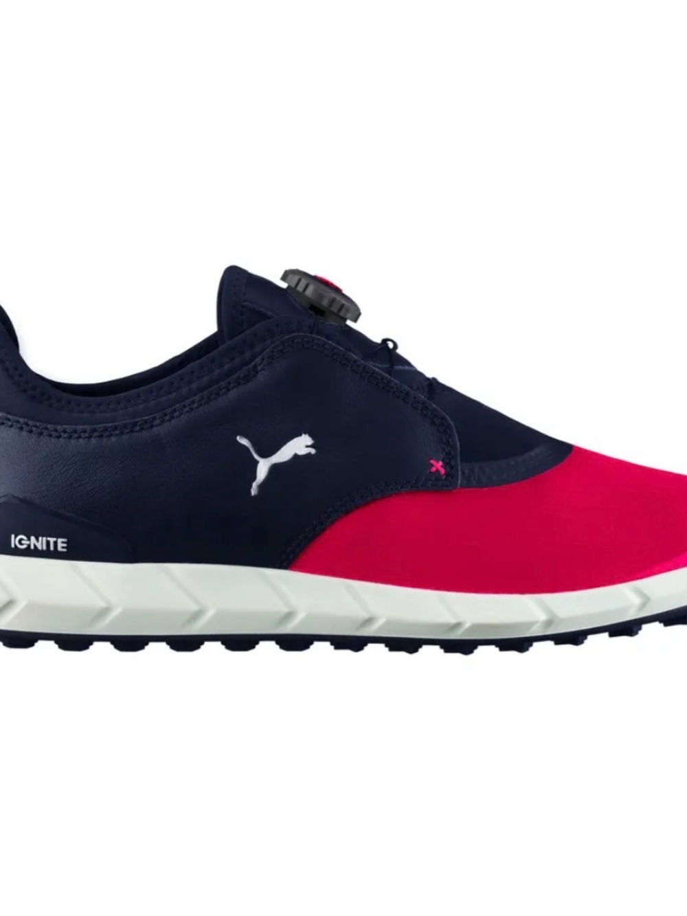 Puma Ignite Spikeless Sport Disc Blue/Red Colorblock golf sneakers Sz 10.5 - Picture 2 of 11